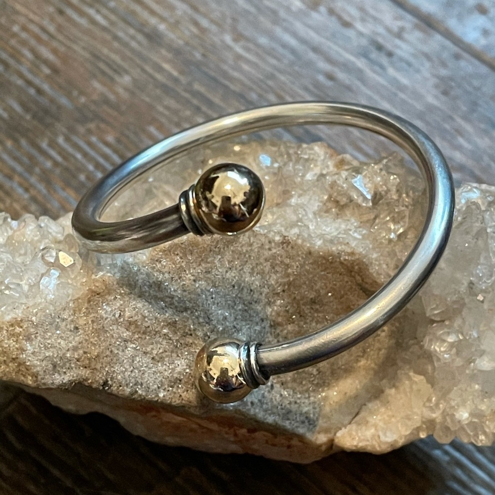 12k 925 Bypass Vintage cuff bangle bracelet